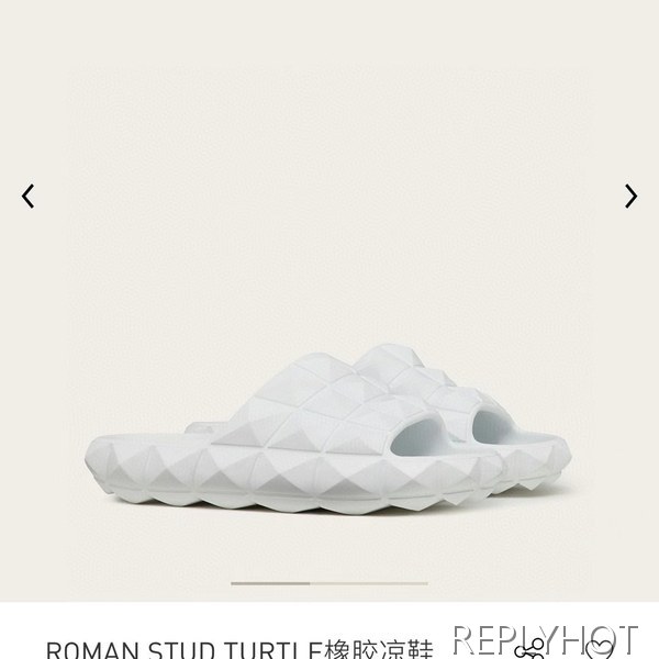 발렌티노 2022 ROMAN STUD TURTLE 슬라이드 뮬 샌들 슬리퍼