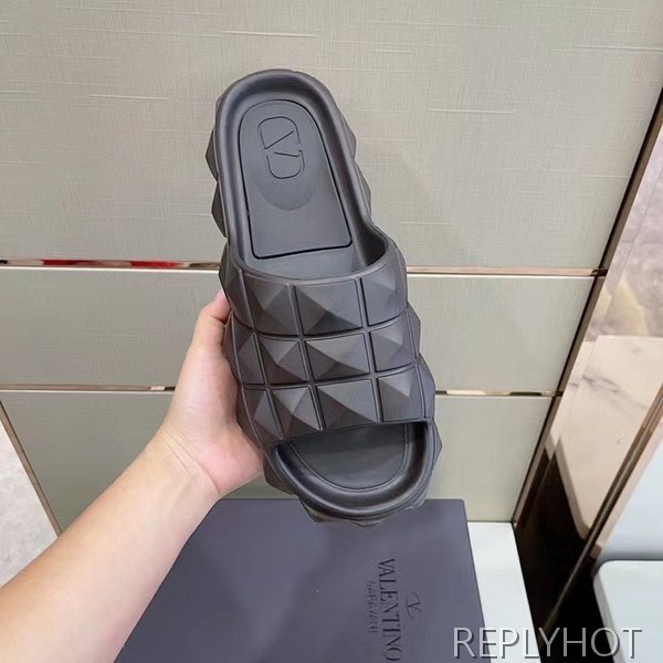 발렌티노 2022 ROMAN STUD TURTLE 슬라이드 뮬 샌들 슬리퍼