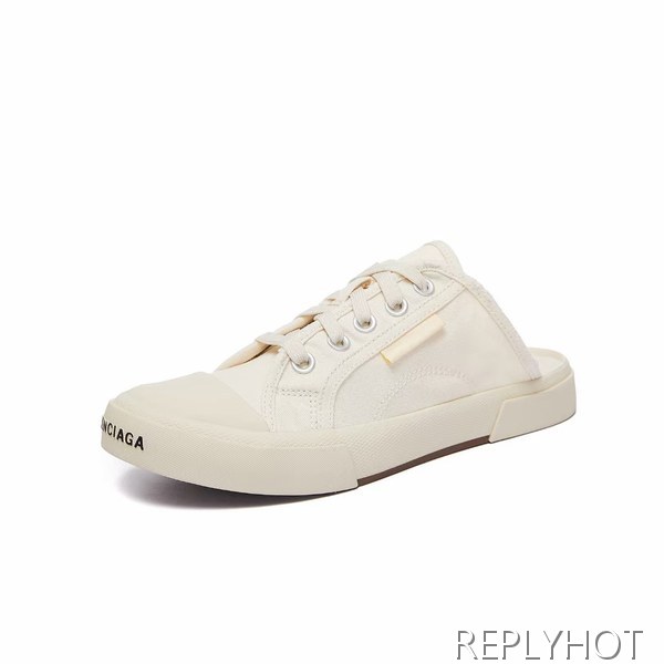 발렌시아가 2022 파리스 뮬 샌들 아이보리 화이트컬러