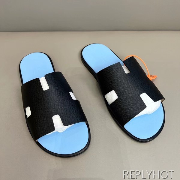 에르메스 2022 투톤 블루&블랙 이즈미르 샌들