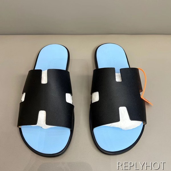 에르메스 2022 투톤 블루&블랙 이즈미르 샌들