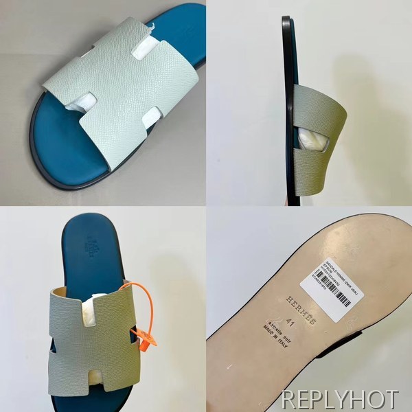 에르메스 2022 투톤 블루 이즈미르 샌들