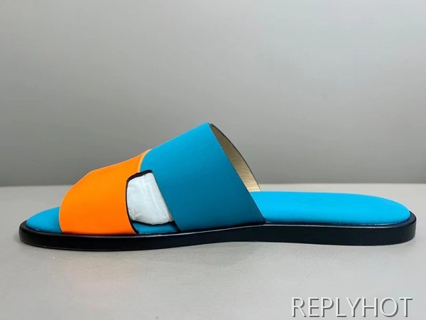 에르메스 2022 투톤 블루&오렌지 이즈미르 샌들