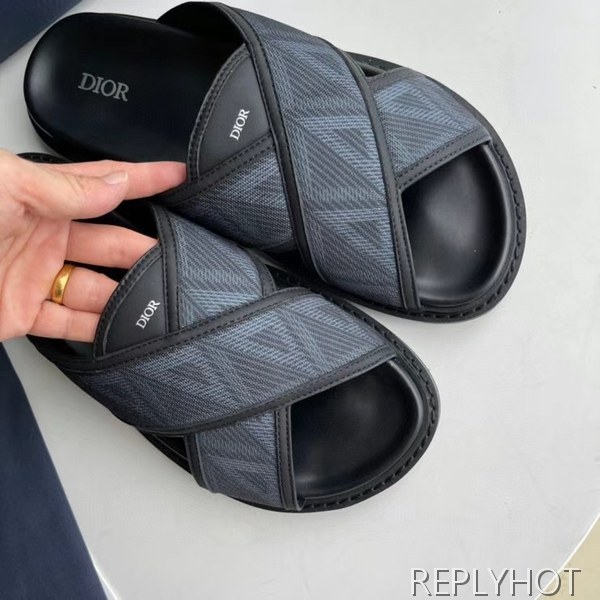 디올 2022 CD 다이아패턴 X밴드 뮬 샌들