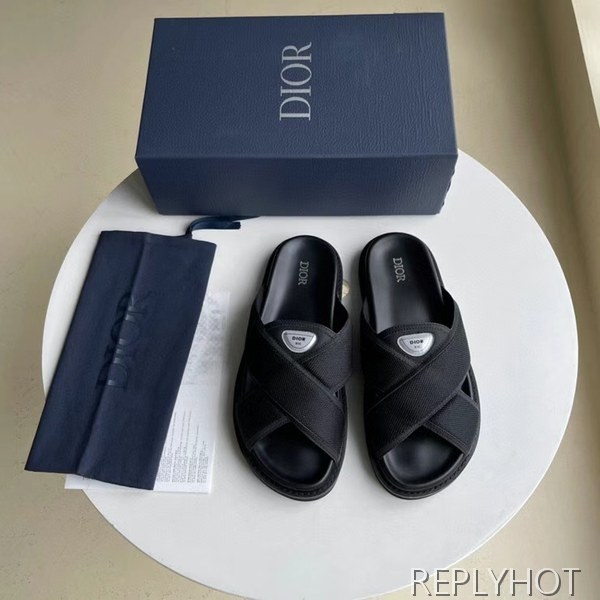 디올 2022 CD 다이아패턴 X밴드 뮬 샌들