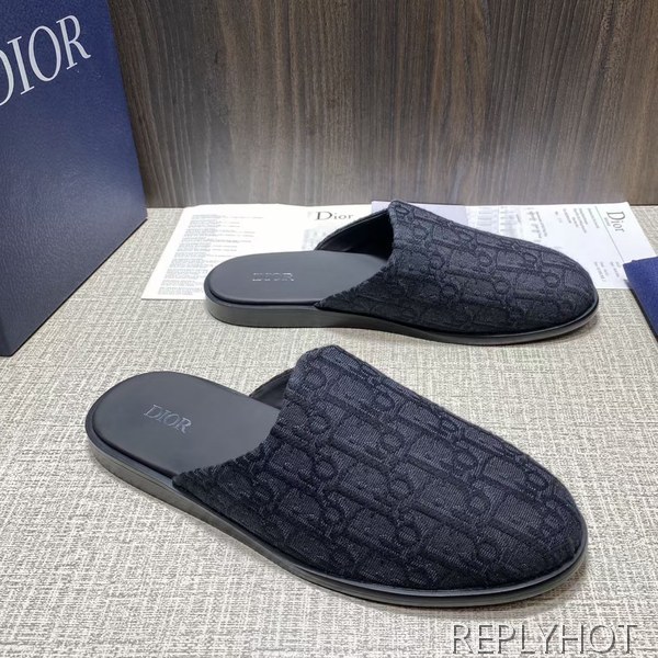 디올 2022 INDIOR 뮬 샌들 네이비 컬러