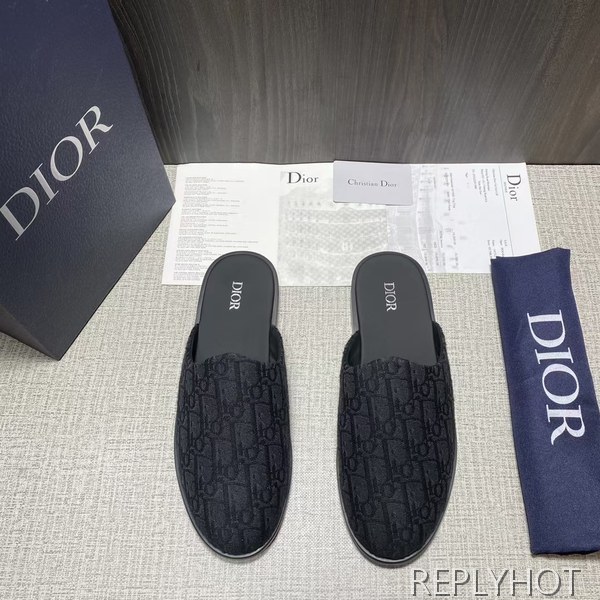 디올 2022 INDIOR 뮬 샌들 네이비 컬러