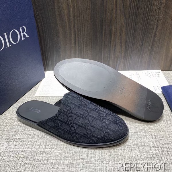 디올 2022 INDIOR 뮬 샌들 네이비 컬러