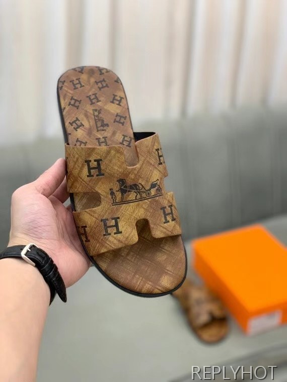 에르메스 2022 H코치 프린팅 이즈미르 샌들