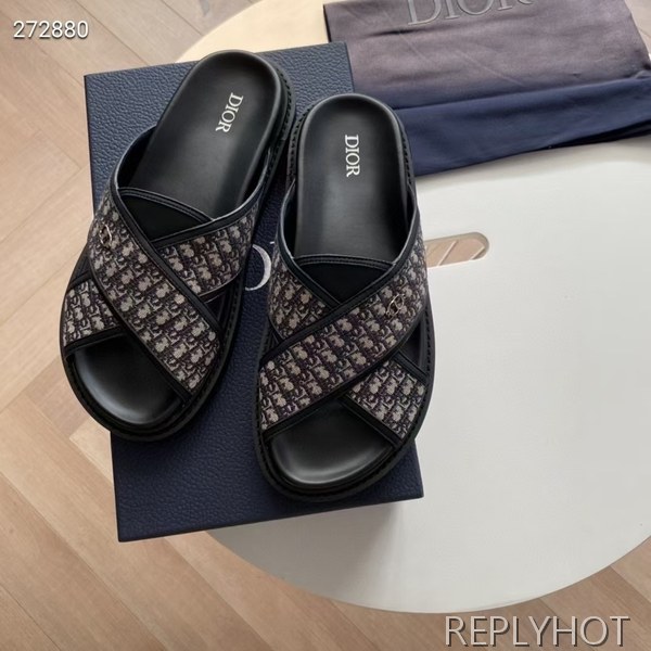 디올 2021 오블리크 X밴드 뮬 샌들