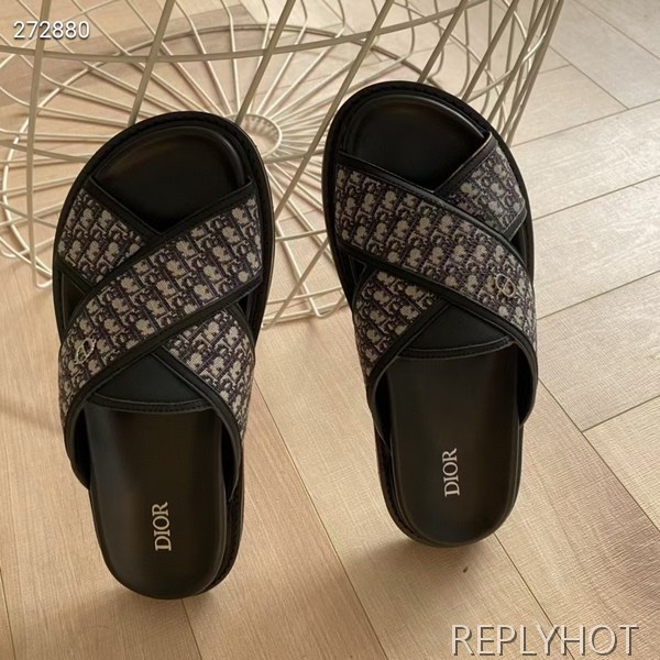 디올 2021 오블리크 X밴드 뮬 샌들