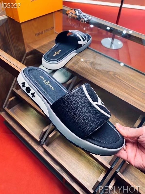 루이비통 2021 써클LV 로고 슬라이드 샌들