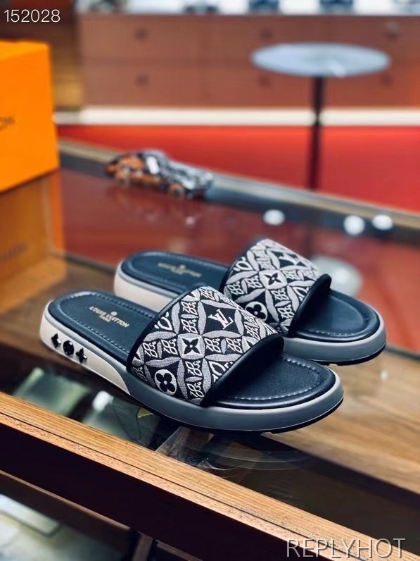 루이비통 2021 1854 아가일패턴 슬라이드 샌들