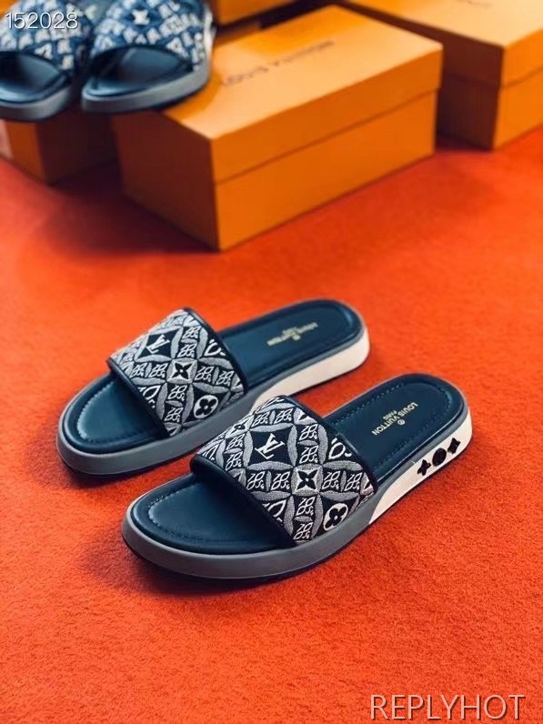 루이비통 2021 1854 아가일패턴 슬라이드 샌들