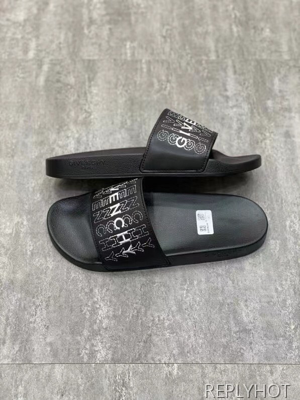 지방시 2021 로고 스티치 비치 샌들