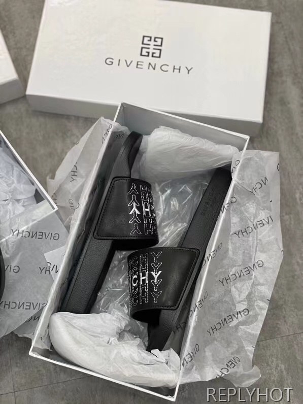 지방시 2021 로고 스티치 비치 샌들