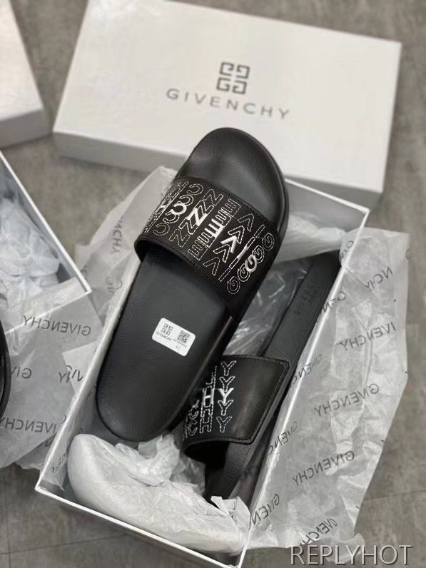 지방시 2021 로고 스티치 비치 샌들