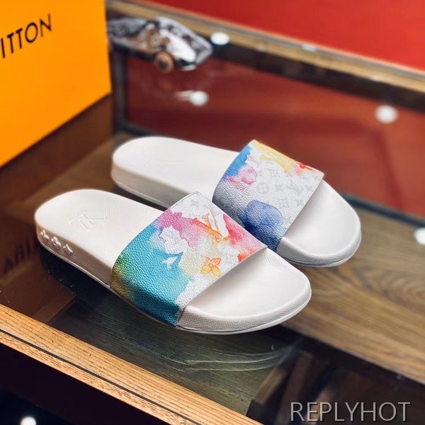 루이비통 2021 워터프린팅 모노그램 뮬 샌들