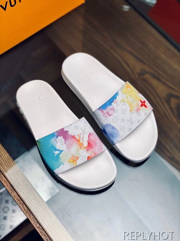 루이비통 2021 워터프린팅 모노그램 뮬 샌들