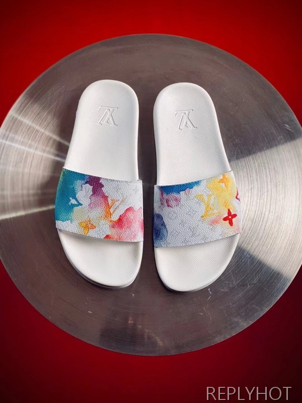 루이비통 2021 워터프린팅 모노그램 뮬 샌들