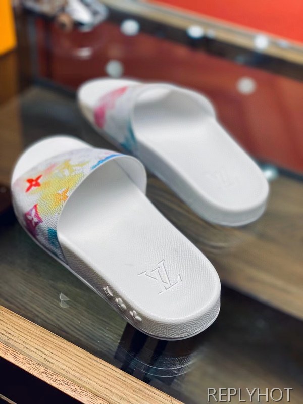 루이비통 2021 워터프린팅 모노그램 뮬 샌들