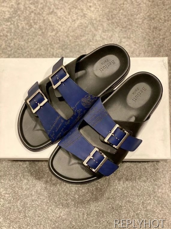 벨루티 2021 스크리토 더블 스트랩 샌들