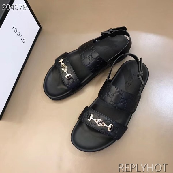 구찌 2021 로고버클 투스트랩 샌들