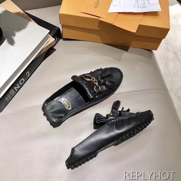 토즈 슬리퍼 블랙