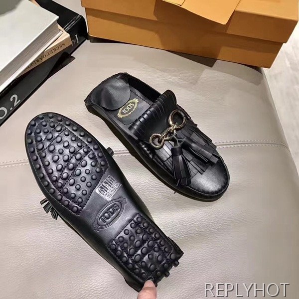 토즈 슬리퍼 블랙