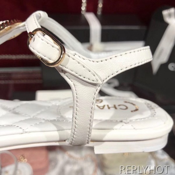 샤넬 coco 샌들 화이트