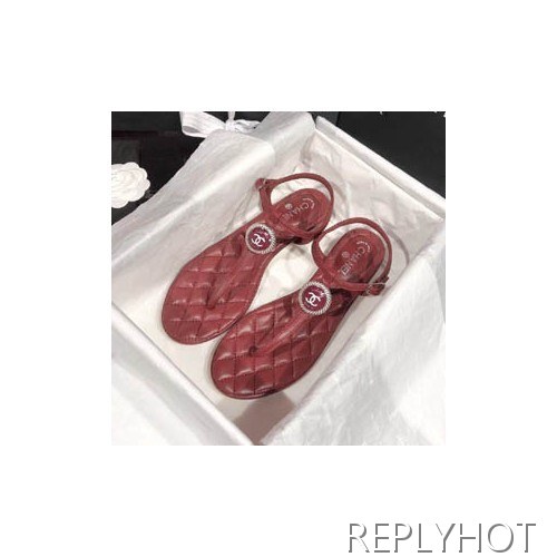 샤넬 coco 샌들 버건디