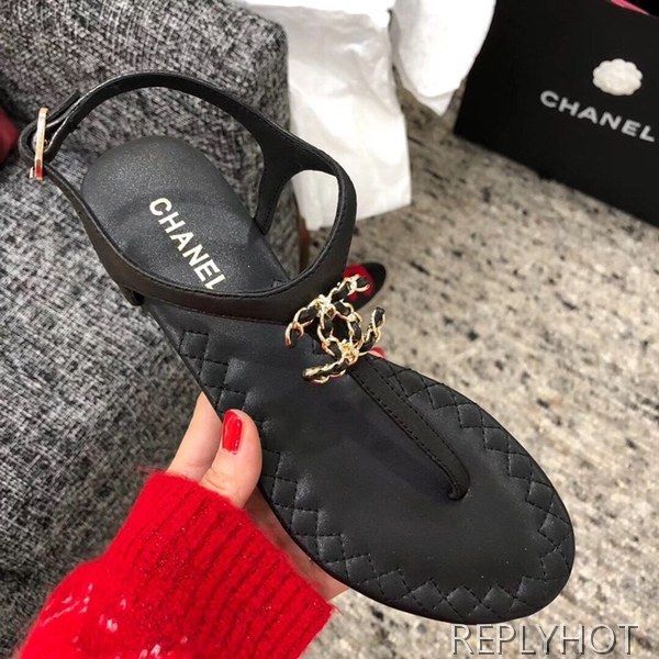 샤넬 cc로고샌들 블랙
