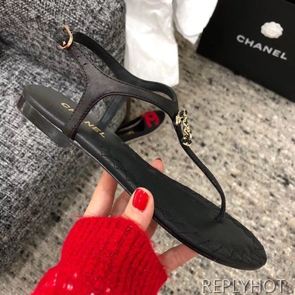 샤넬 cc로고샌들 블랙