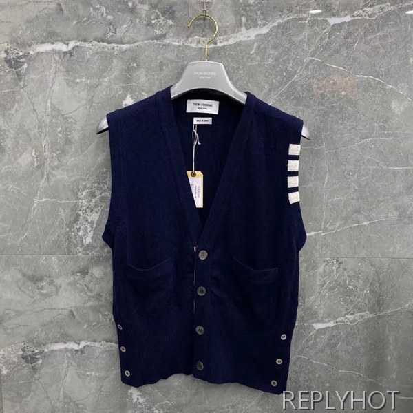 톰브라운 2020 캐시미어 스트라이프프린팅 니트베스트