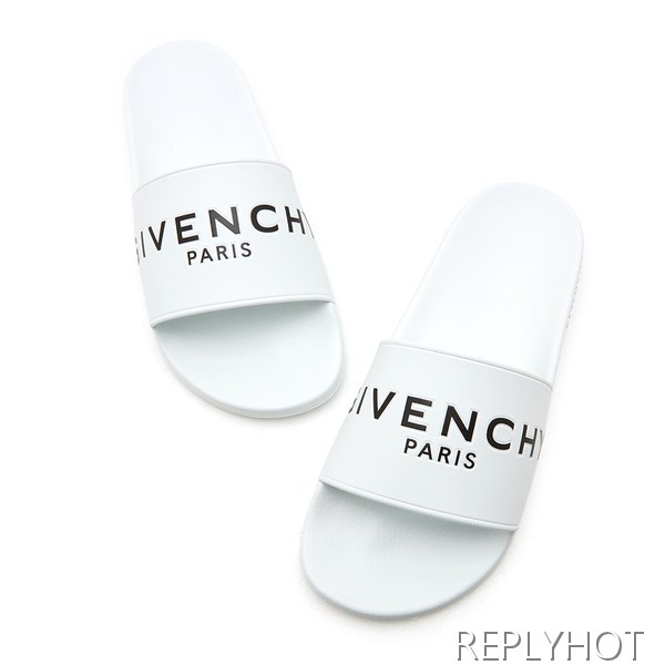 Givenchy 지방시 로고 슬라이드 슬리퍼 블랙,화이트