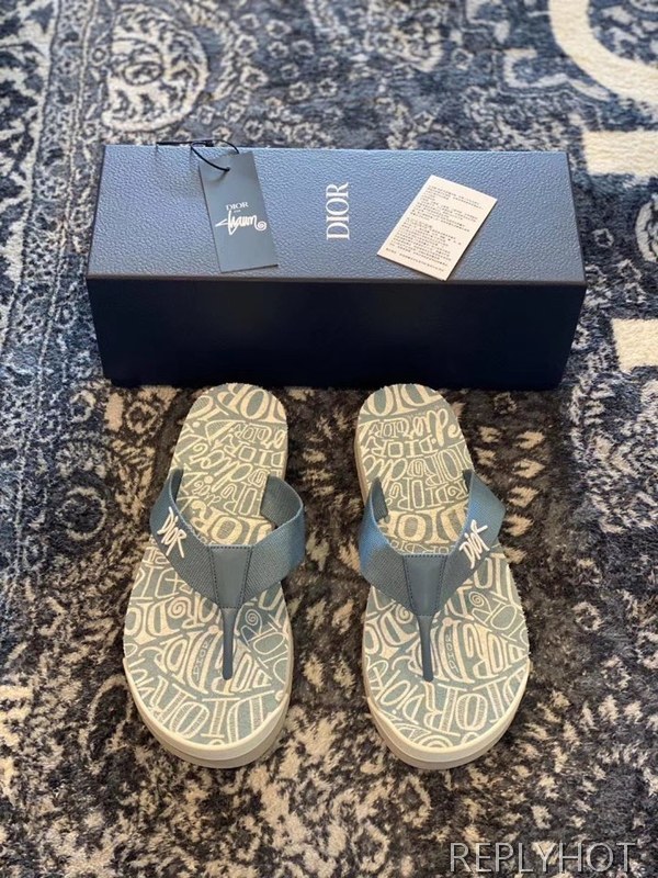 디올 2020 스투시 콜라보 플립플랍 샌들