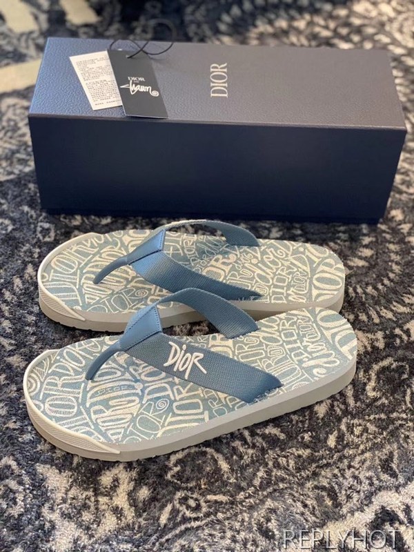디올 2020 스투시 콜라보 플립플랍 샌들