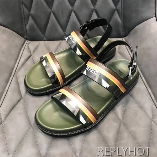 Fendi 2020 Mens Leather Sandal