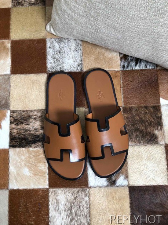 Hermes 2020 Mens Leather Slipper