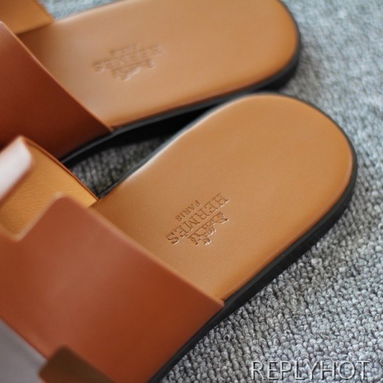 Hermes 2020 Mens Epsom Leather Slipper