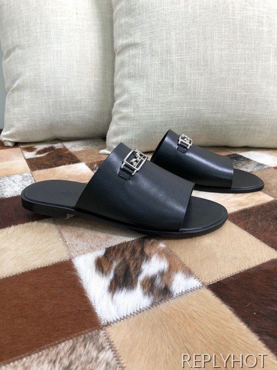Hermes 2020 Mens Leather Slipper