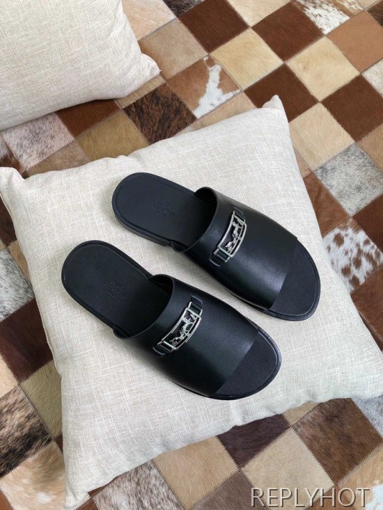 Hermes 2020 Mens Leather Slipper