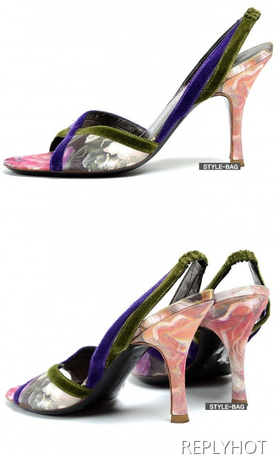 Emporio Armani Womens Suede Strap Sandal