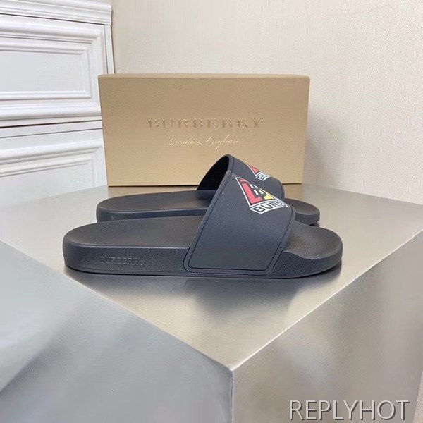 버버리 2020 러버 슬라이드 샌들