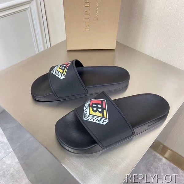 버버리 2020 러버 슬라이드 샌들