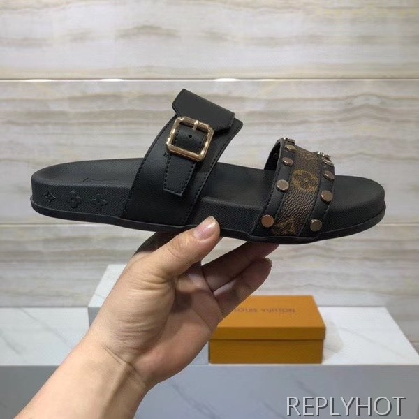 루이비통 2020 스터드 브라운모노그램 선베스 샌들