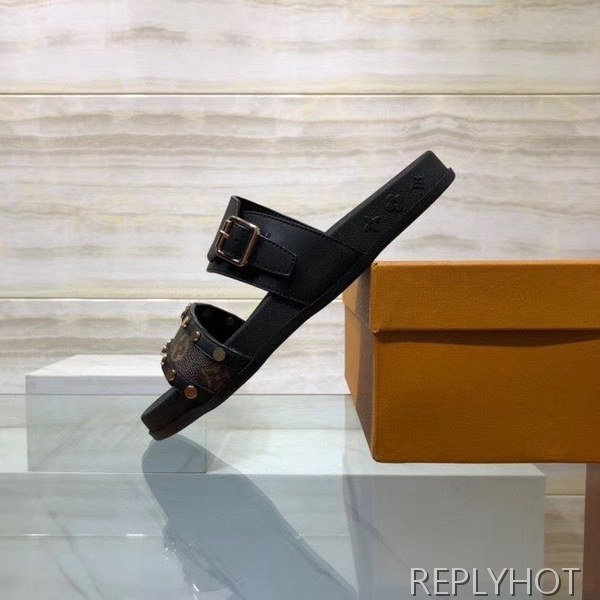 루이비통 2020 스터드 브라운모노그램 선베스 샌들