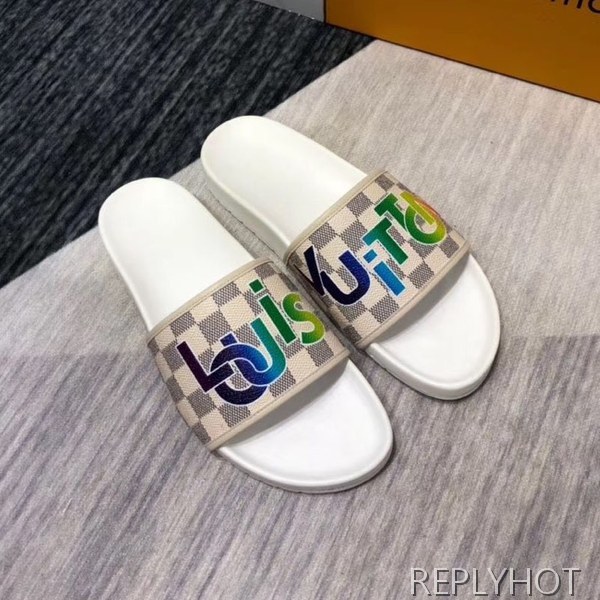 루이비통 2020 다미에 그라데이션로고프린팅 비치샌들