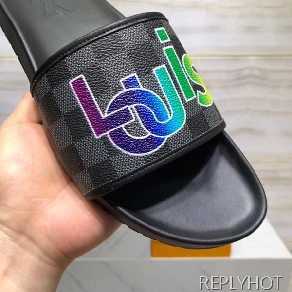 루이비통 2020 다미에 그라데이션로고프린팅 비치샌들