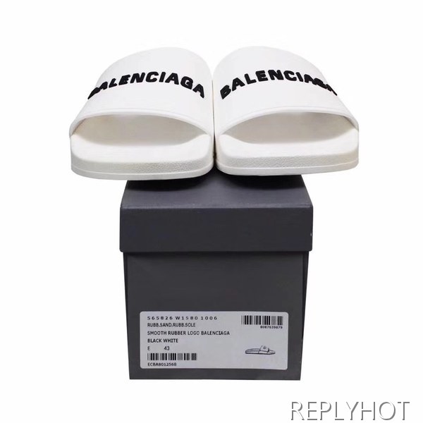 발렌시아가 2020 엠보로고슬리퍼 화이트컬러